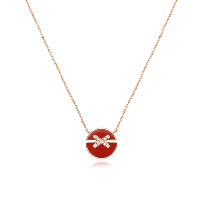 [Clara Jewels]JEUX DE ROSE GOLD DIAMOND NECKLACE