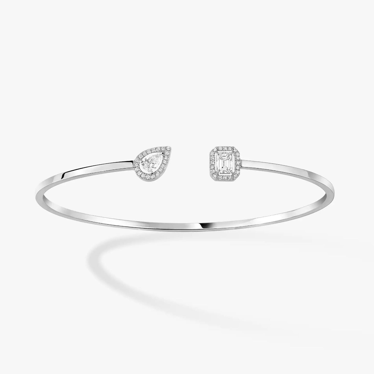[Clara Jewely]JONC FLEX MY TWIN TOI & MOI SILVER DIAMOND BRACELET