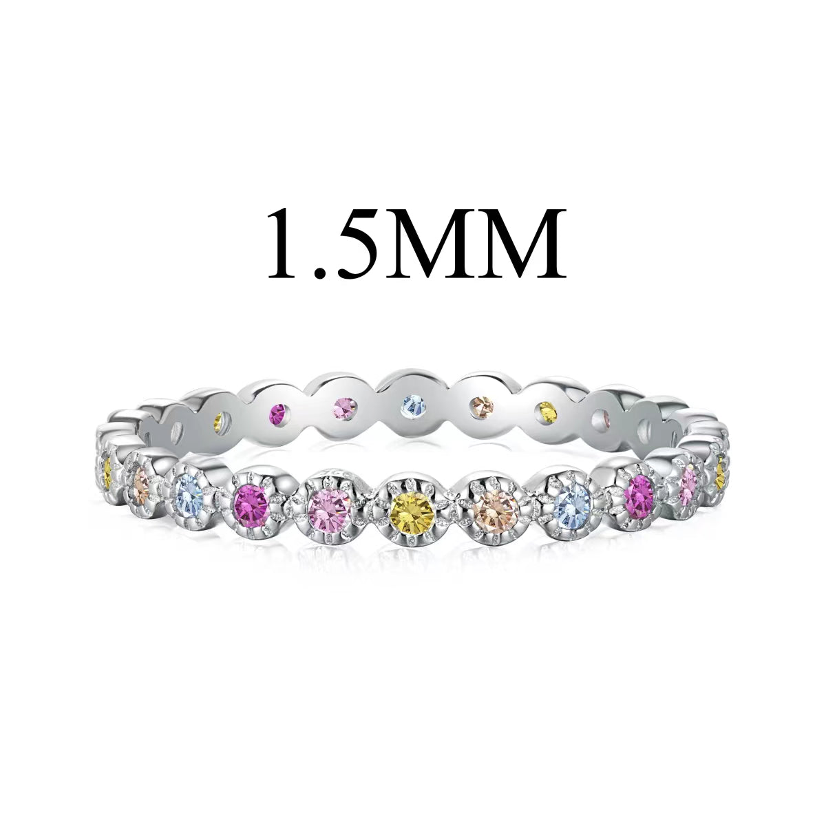 [Clara Jewels]Radiant Sparkling Round Cut Daily Ring