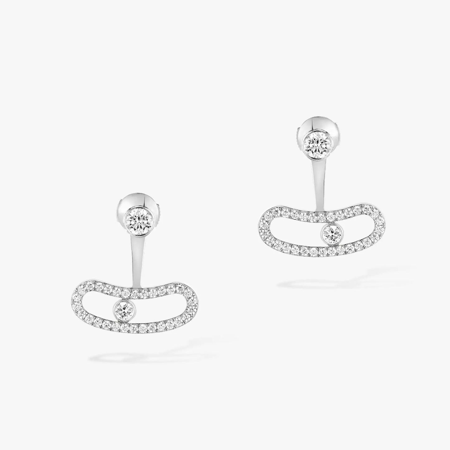 [Clara Jewely]MOVE UNO SILVER DIAMOND EARRINGS
