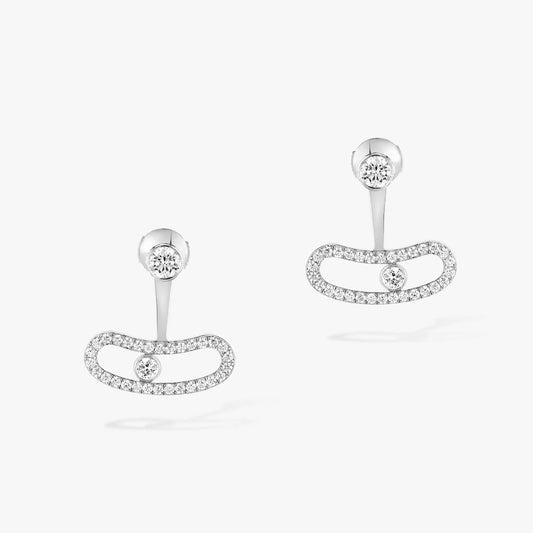 [Clara Jewely]MOVE UNO SILVER DIAMOND EARRINGS
