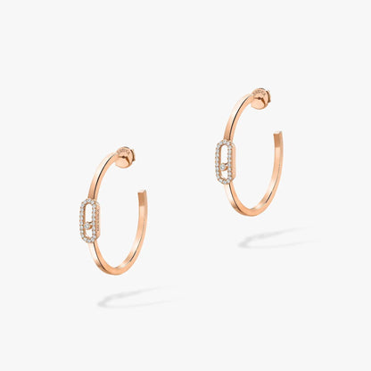 [Clara Jewely]CREOLES MOVE UNO PM DIAMOND EARRINGS