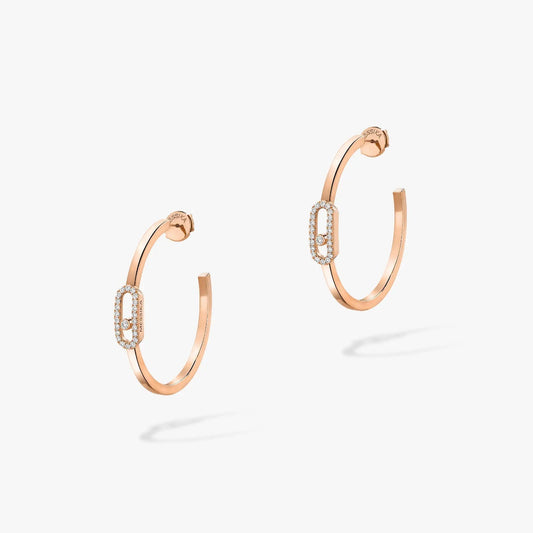 [Clara Jewely]CREOLES MOVE UNO PM DIAMOND EARRINGS