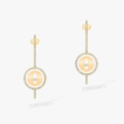 [Clara Jewely]LUCKY MOVE ARROW PINK GOLD DIAMOND EARRINGS