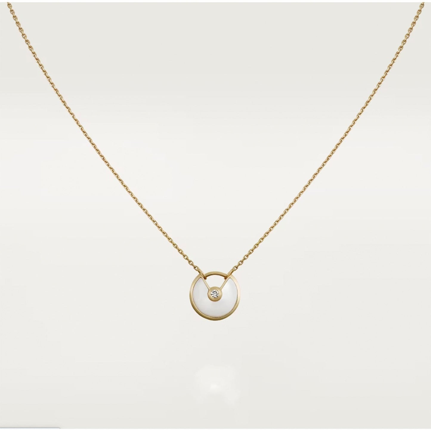 [Clara Jewels]AMULETTE ROSE GOLD MOP NECKLACE