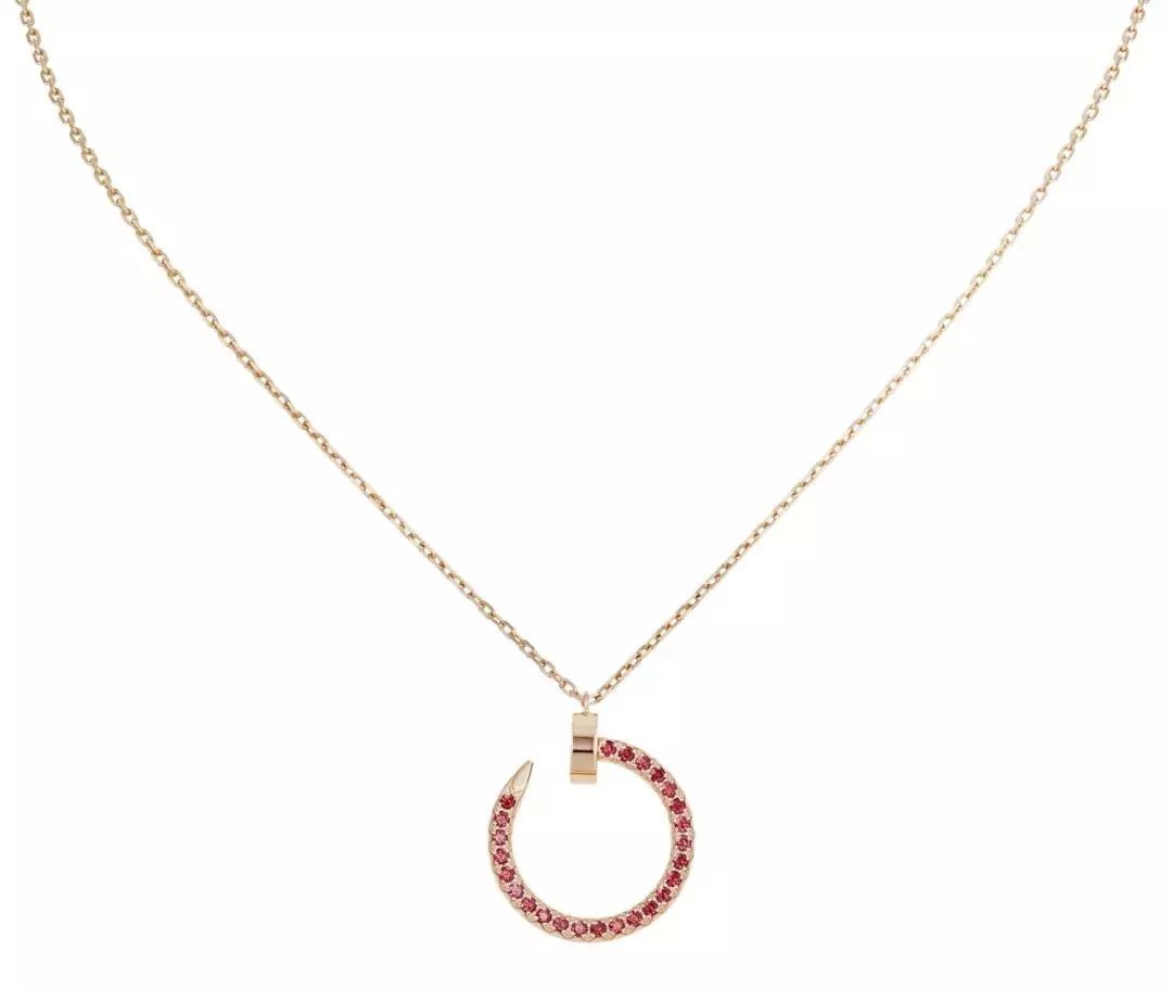 [Clara Jewels]JUSTE NECKLACE GOLD RED DIAMONDS