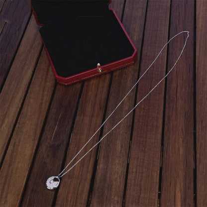 [Clara Jewels]AMULETTE SILVER FULL DIAMOND NECKLACE