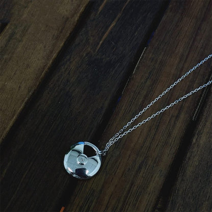 [Clara Jewels]AMULETTE SILVER FULL DIAMOND NECKLACE
