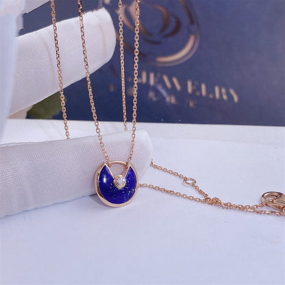 [Clara Jewels]AMULETTE ROSE GOLD AGATE NECKLACE