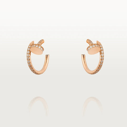 [Clara Jewels]JUSTE EARRINGS 12.75MM PINK GOLD DIAMOND