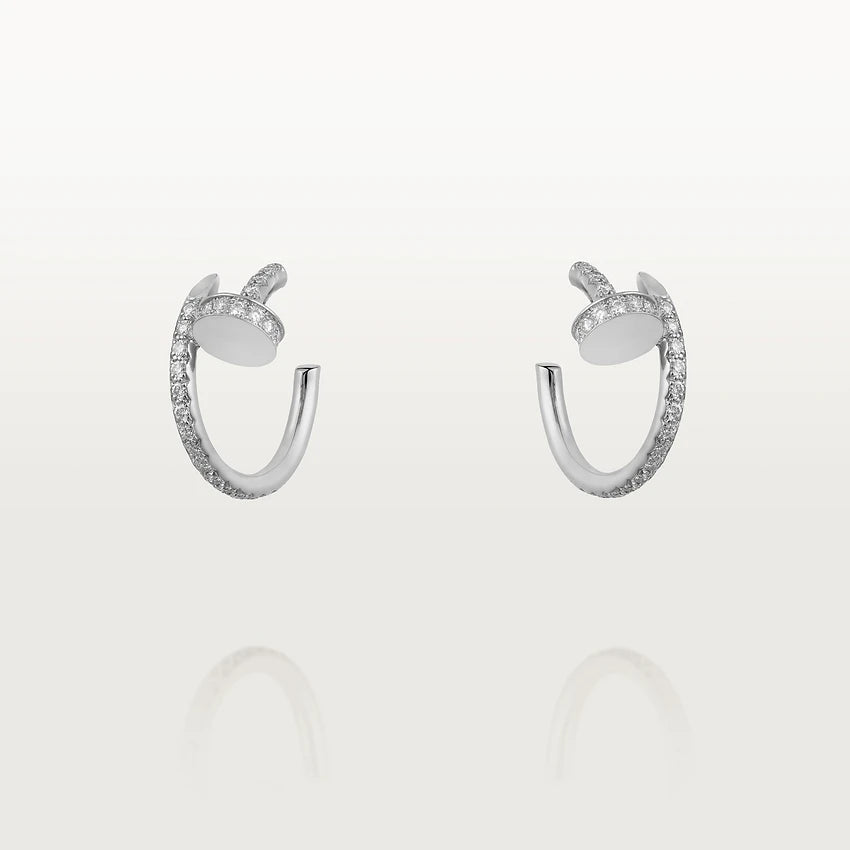 [Clara Jewels]JUSTE EARRINGS 12.75MM SILVER DIAMOND