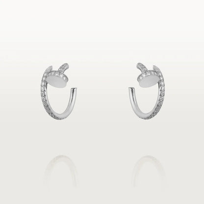 [Clara Jewels]JUSTE EARRINGS 12.75MM SILVER DIAMOND