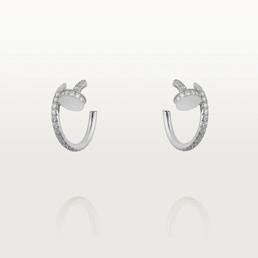 [Clara Jewels]JUSTE EARRINGS 12.75MM SILVER DIAMOND