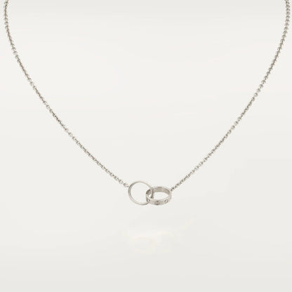 [Clara Jewels]LOVE NECKLACE PINK GOLD AND SILVER