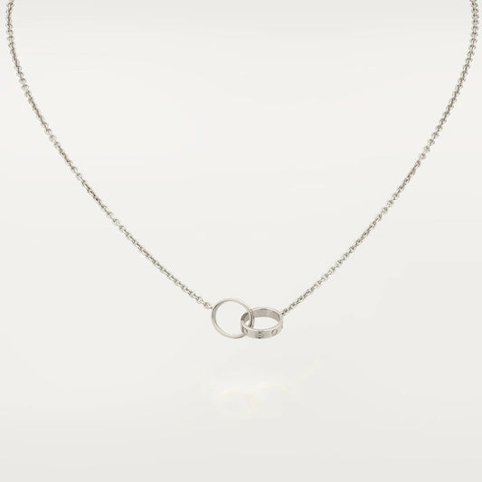 [Clara Jewels]LOVE NECKLACE PINK GOLD AND SILVER