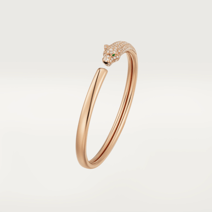 [Clara Jewels]PANTHERE ROSE GOLD DIAMOND OPEN BRACELET