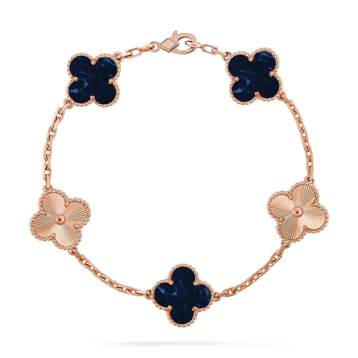[Clara Jewels]CLOVER 5 MOTIF PIETERSITE BRACELET COLLECTION