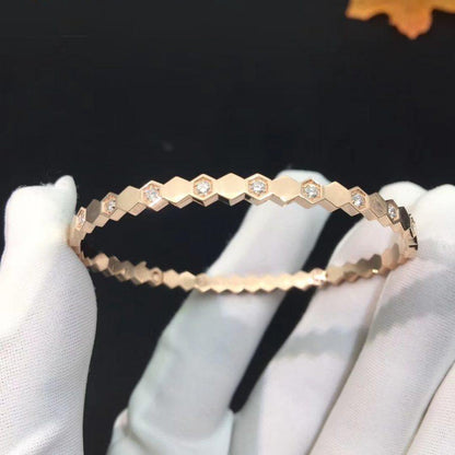 [Clara Jewels]BEE LOVE PINK GOLD DIAMOND BRACELET