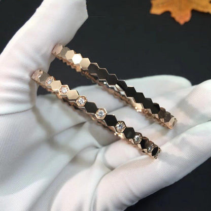 [Clara Jewels]BEE LOVE PINK GOLD DIAMOND BRACELET