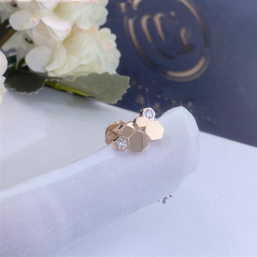 [Clara Jewels]BEE LOVE PINK GOLD DIAMOND EARRINGS