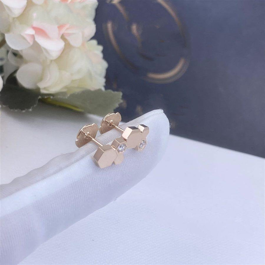[Clara Jewels]BEE LOVE PINK GOLD DIAMOND EARRINGS