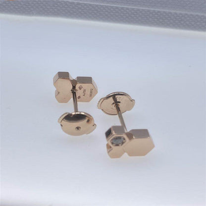 [Clara Jewels]BEE LOVE PINK GOLD DIAMOND EARRINGS