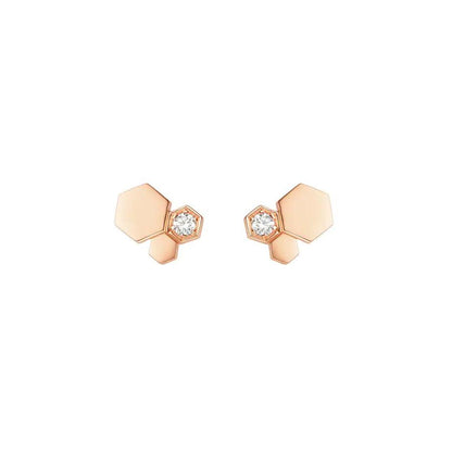[Clara Jewels]BEE LOVE PINK GOLD DIAMOND EARRINGS