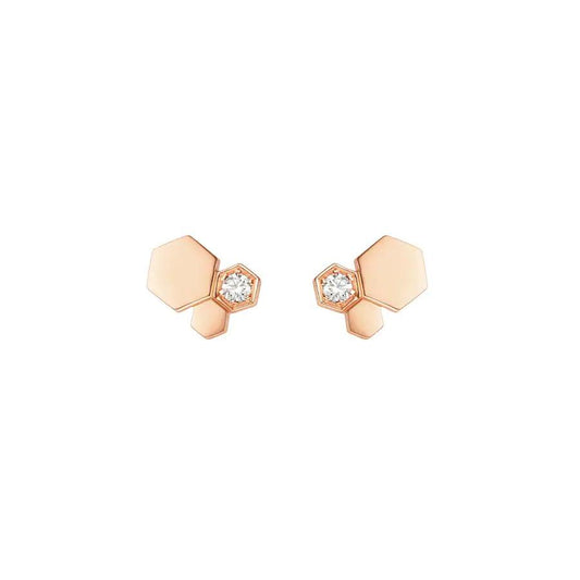 [Clara Jewels]BEE LOVE PINK GOLD DIAMOND EARRINGS