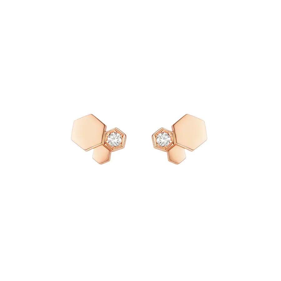 [Clara Jewels]BEE LOVE PINK GOLD DIAMOND EARRINGS