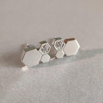 [Clara Jewels]BEE LOVE SILVER DIAMOND EARRINGS