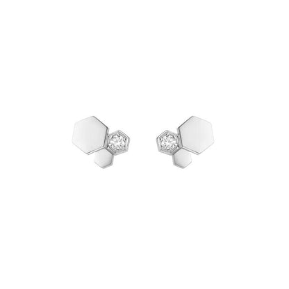 [Clara Jewels]BEE LOVE SILVER DIAMOND EARRINGS