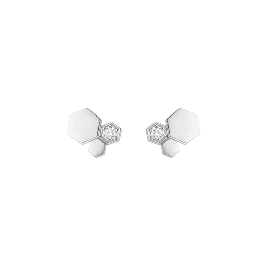 [Clara Jewels]BEE LOVE SILVER DIAMOND EARRINGS