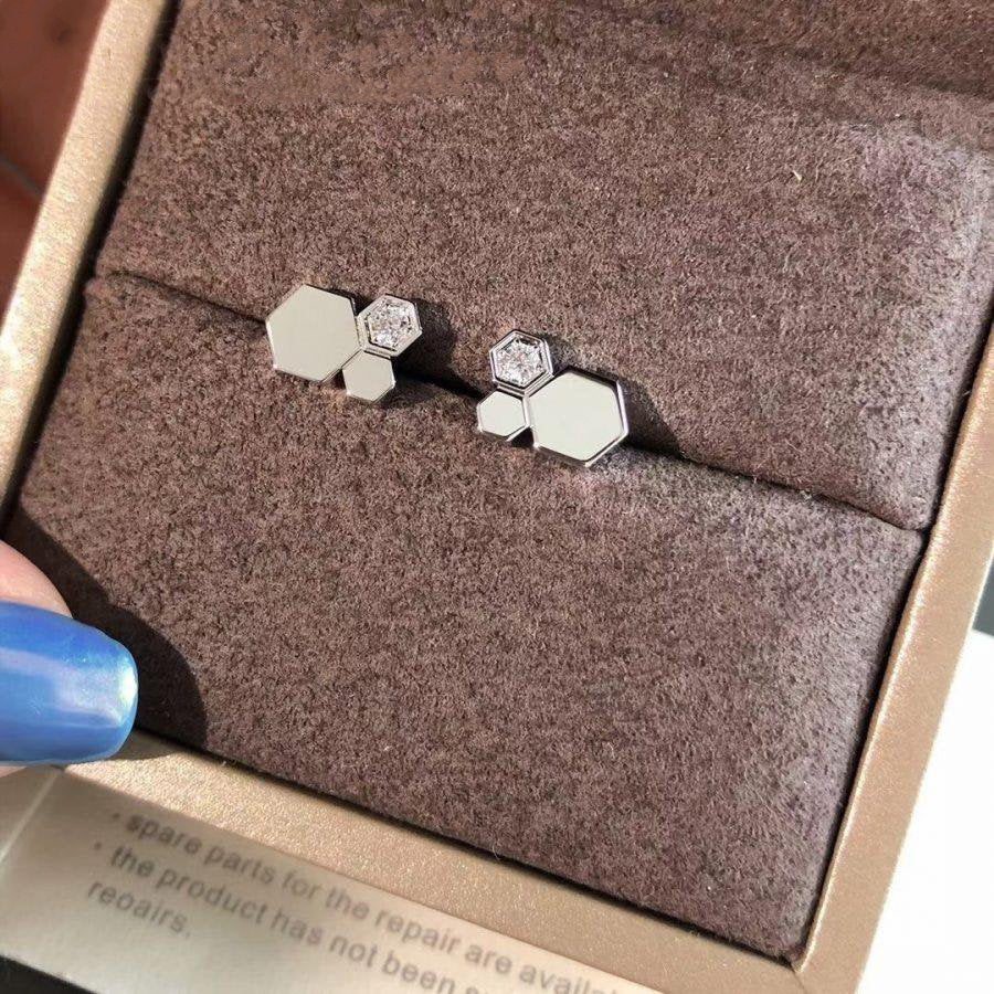 [Clara Jewels]BEE LOVE SILVER DIAMOND EARRINGS