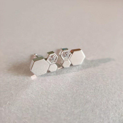 [Clara Jewels]BEE LOVE SILVER DIAMOND EARRINGS