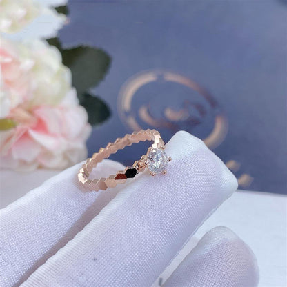 [Clara Jewels]BEE LOVE RING PINK GOLD 1 DIAMOND