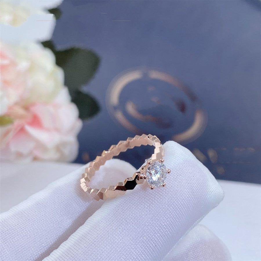 [Clara Jewels]BEE LOVE RING PINK GOLD 1 DIAMOND
