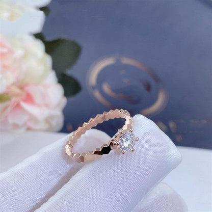 [Clara Jewels]BEE LOVE RING PINK GOLD 1 DIAMOND