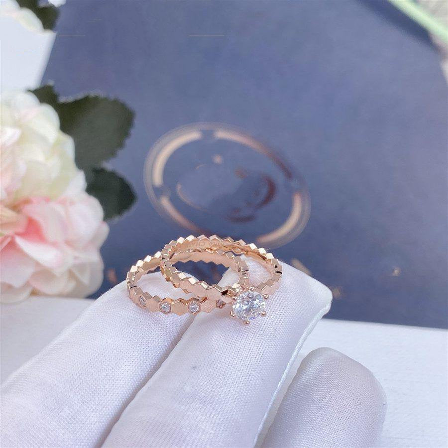 [Clara Jewels]BEE LOVE RING PINK GOLD 1 DIAMOND