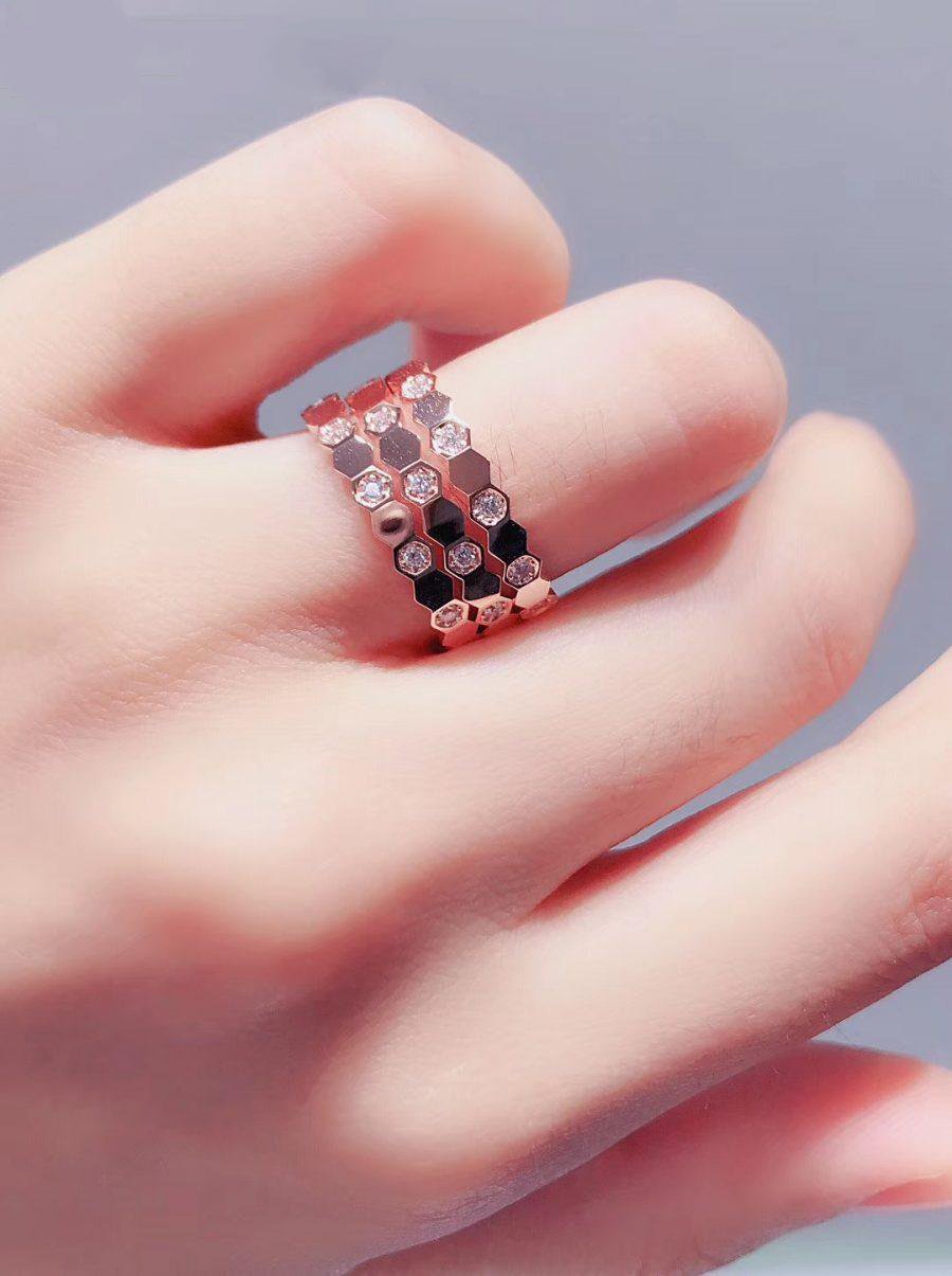 [Clara Jewels]BEE LOVE RING PINK GOLD DIAMOND