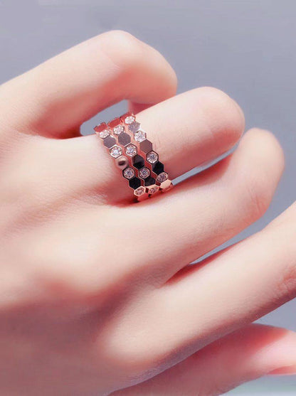 [Clara Jewels]BEE LOVE RING PINK GOLD DIAMOND