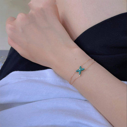 [Clara Jewels]JEUX BRACELET MALACHITE PINK GOLD 1 DIAMOND