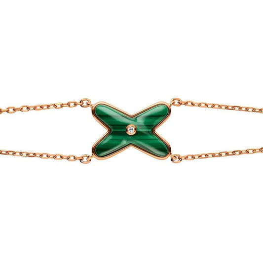 [Clara Jewels]JEUX BRACELET MALACHITE PINK GOLD 1 DIAMOND