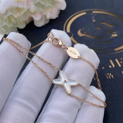 [Clara Jewels]JEUX BRACELET WHITE MOP PINK GOLD 1 DIAMOND