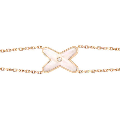 [Clara Jewels]JEUX BRACELET WHITE MOP PINK GOLD 1 DIAMOND