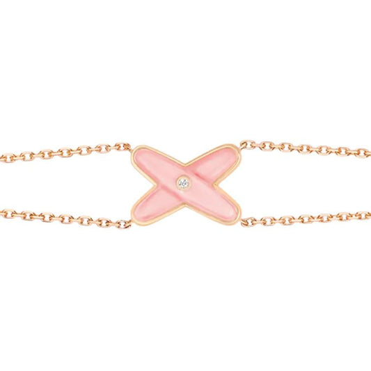 [Clara Jewels]JEUX BRACELET PINK MOP PINK GOLD 1 DIAMOND
