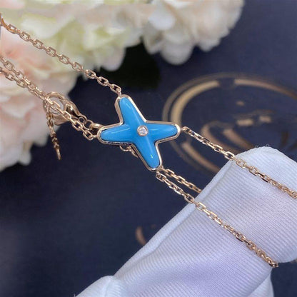 [Clara Jewels]JEUX BRACELET TURQUOISE PINK GOLD 1 DIAMOND