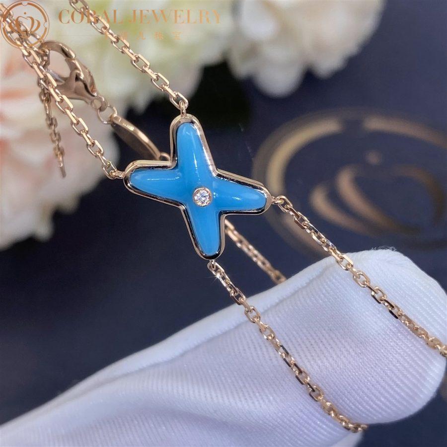 [Clara Jewels]JEUX BRACELET TURQUOISE PINK GOLD 1 DIAMOND