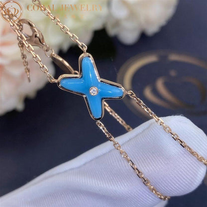 [Clara Jewels]JEUX BRACELET TURQUOISE PINK GOLD 1 DIAMOND