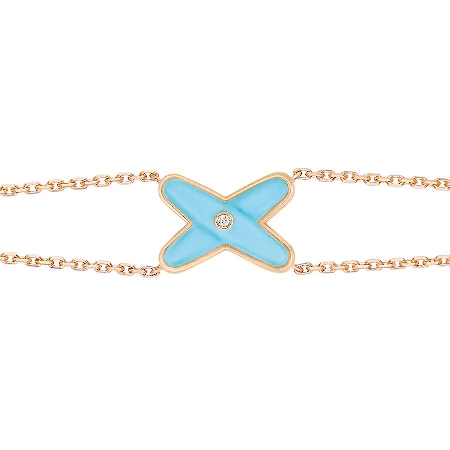 [Clara Jewels]JEUX BRACELET TURQUOISE PINK GOLD 1 DIAMOND