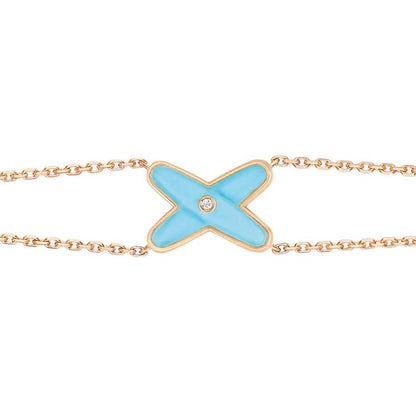 [Clara Jewels]JEUX BRACELET TURQUOISE PINK GOLD 1 DIAMOND